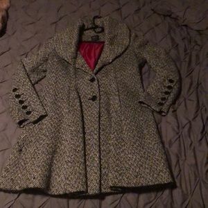 Express Houndstooth Wool Coat